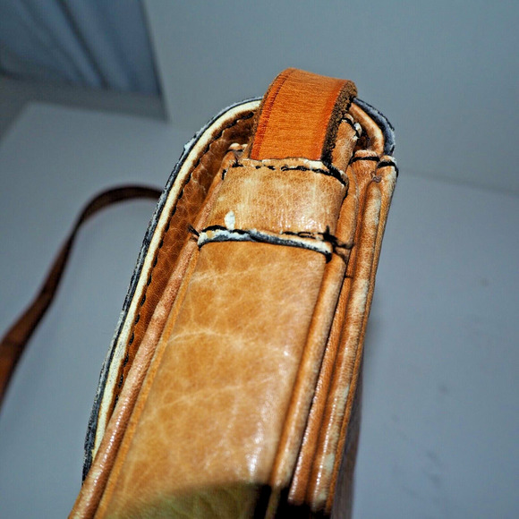 Vintage GOLDPFEIL CARACCIOLA (West Germany) Brown Leather Saddle Bag - Picture 8 of 16